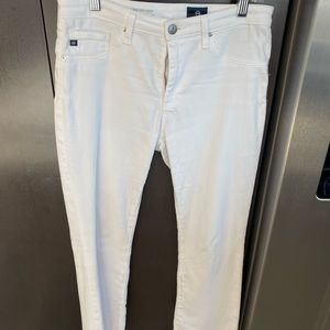 AG Jodi Crop White Jeans